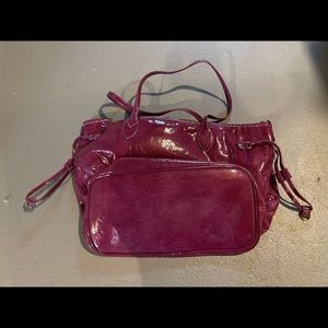 Purple tote bag